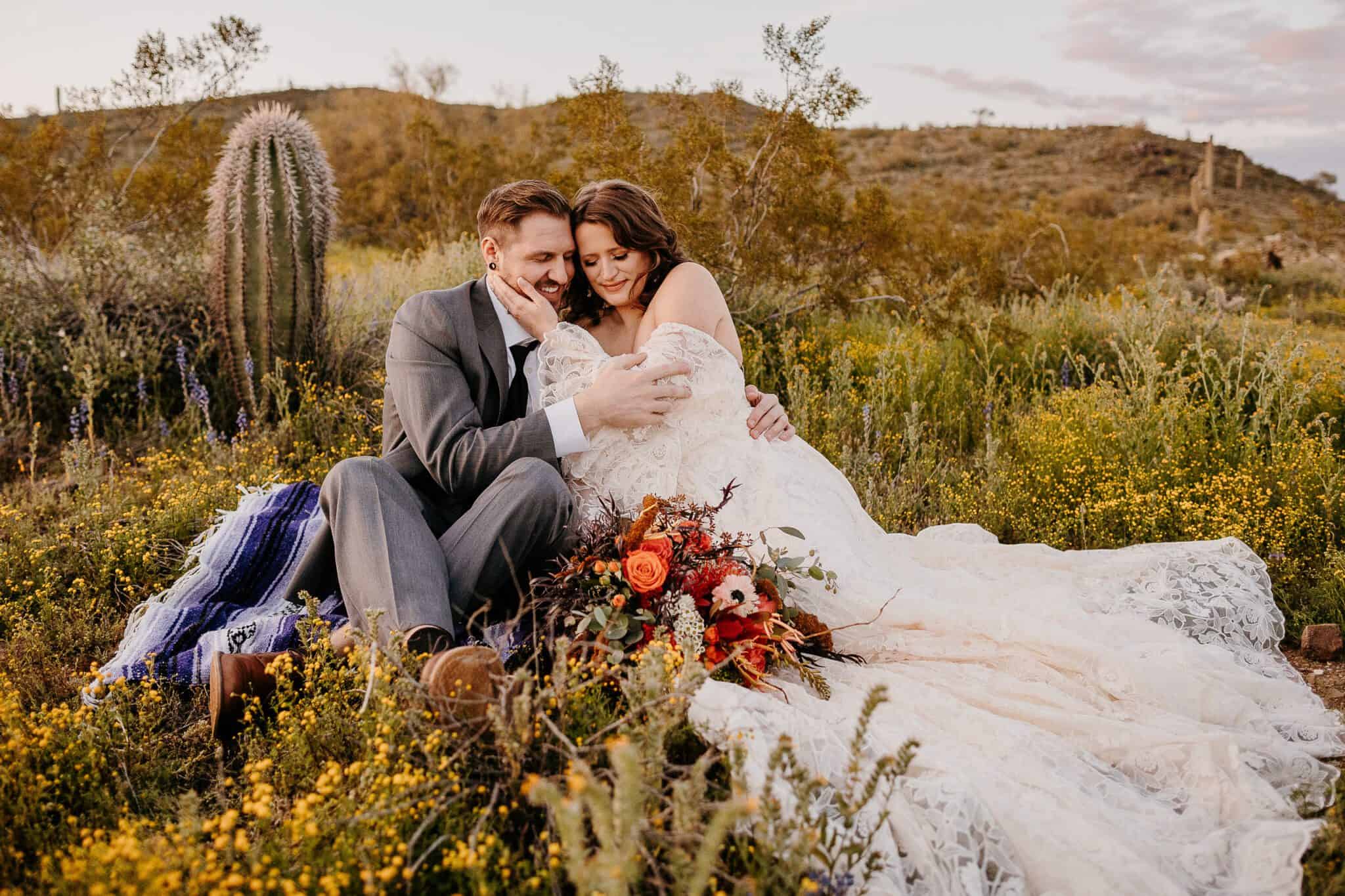 Arizona Elopement Photographer. Kastle H Photography LLC. Kasandra and Tyler. Apache Wash Trailhead Phoenix, Arizona