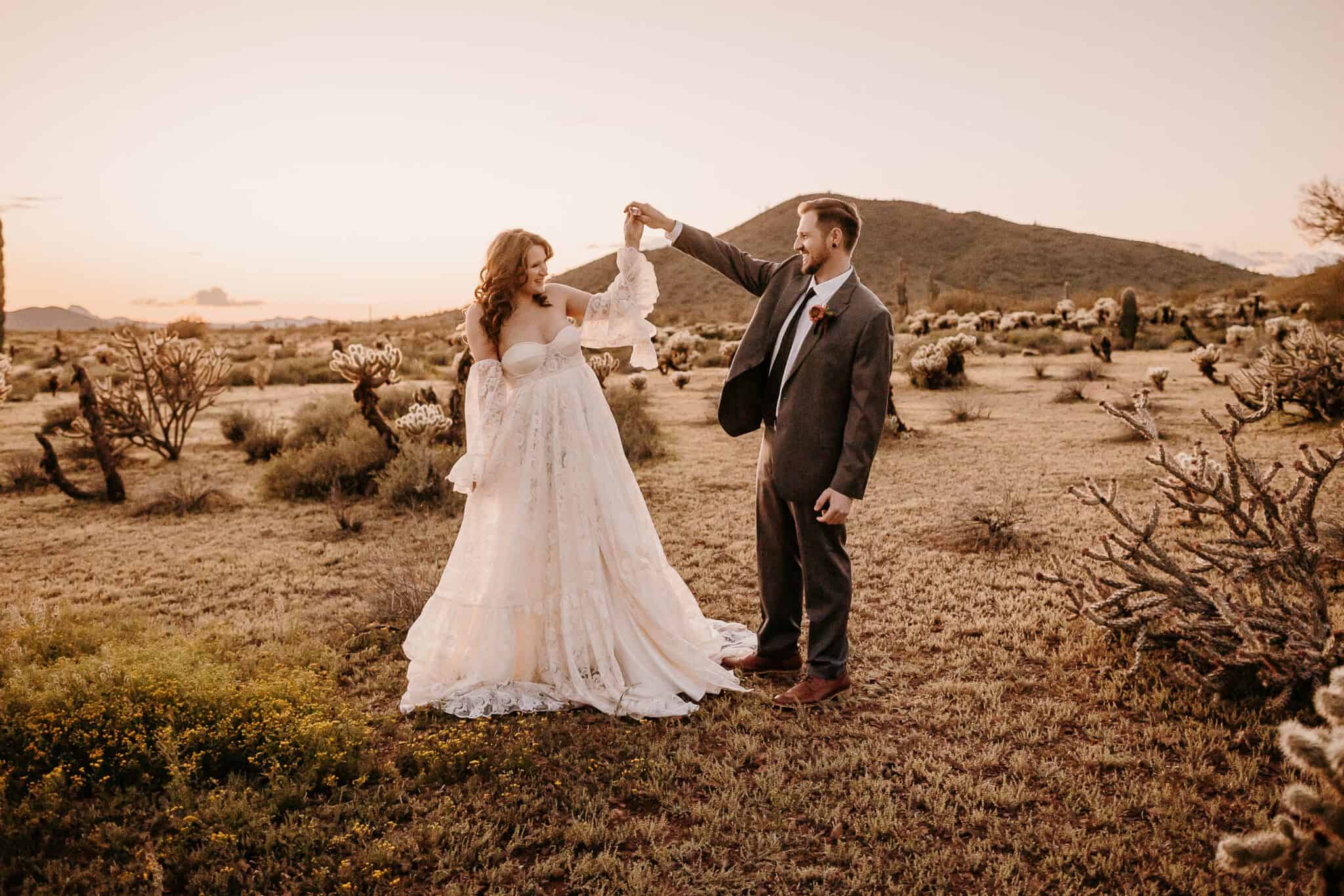 Arizona Elopement Photographer. Kastle H Photography LLC. Kasandra and Tyler. Apache Wash Trailhead Phoenix, Arizona