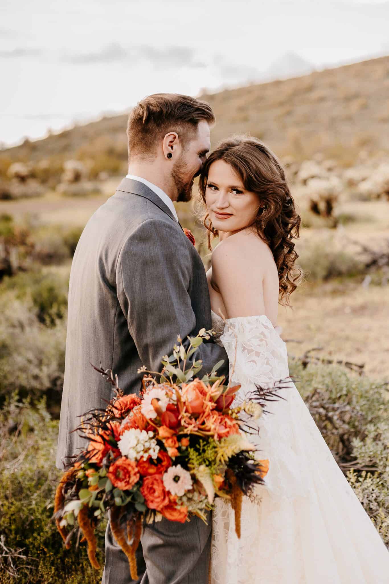 Arizona Elopement Photographer. Kastle H Photography LLC. Kasandra and Tyler. Apache Wash Trailhead Phoenix, Arizona