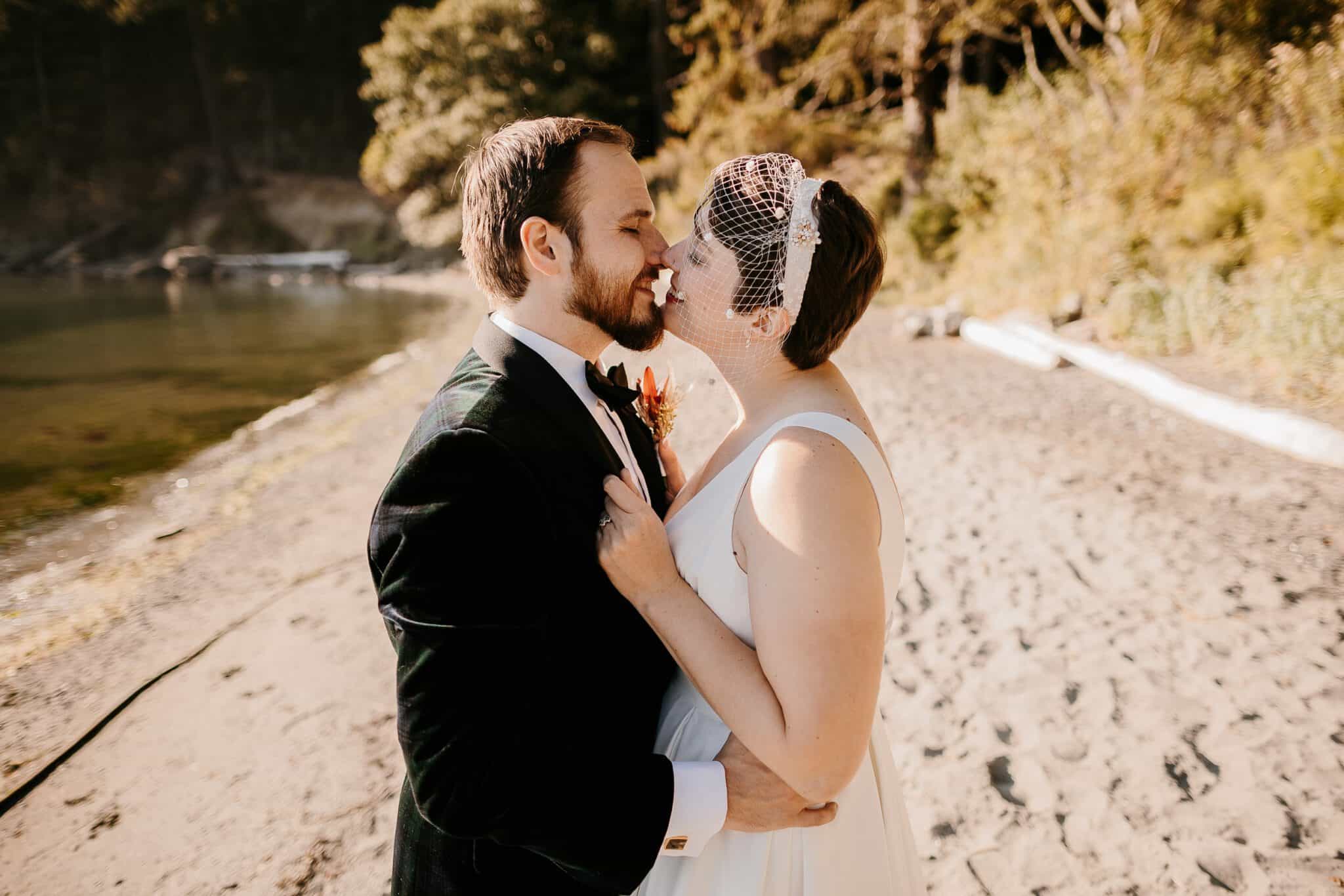 Oak Harbor Elopement Photographer. Kastle H Photography LLC. Maris and Aaron. Bowman Bay Oak Harbor, WA